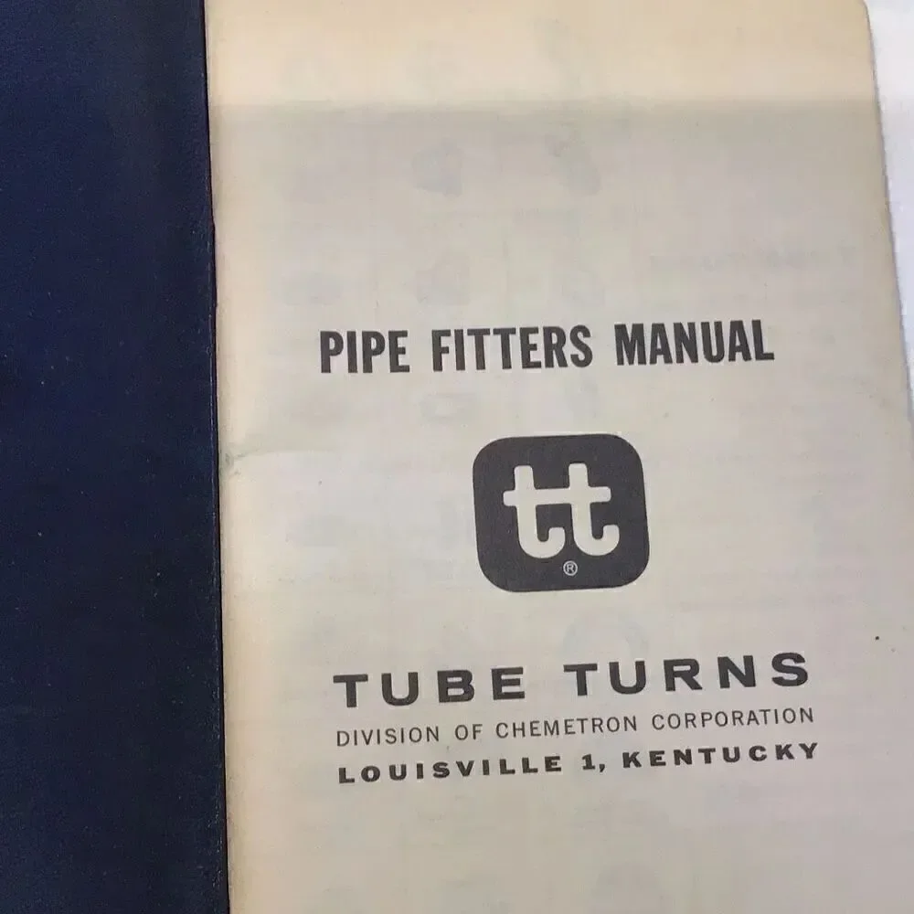 Vintage Tube Turns pipe fitters handbook